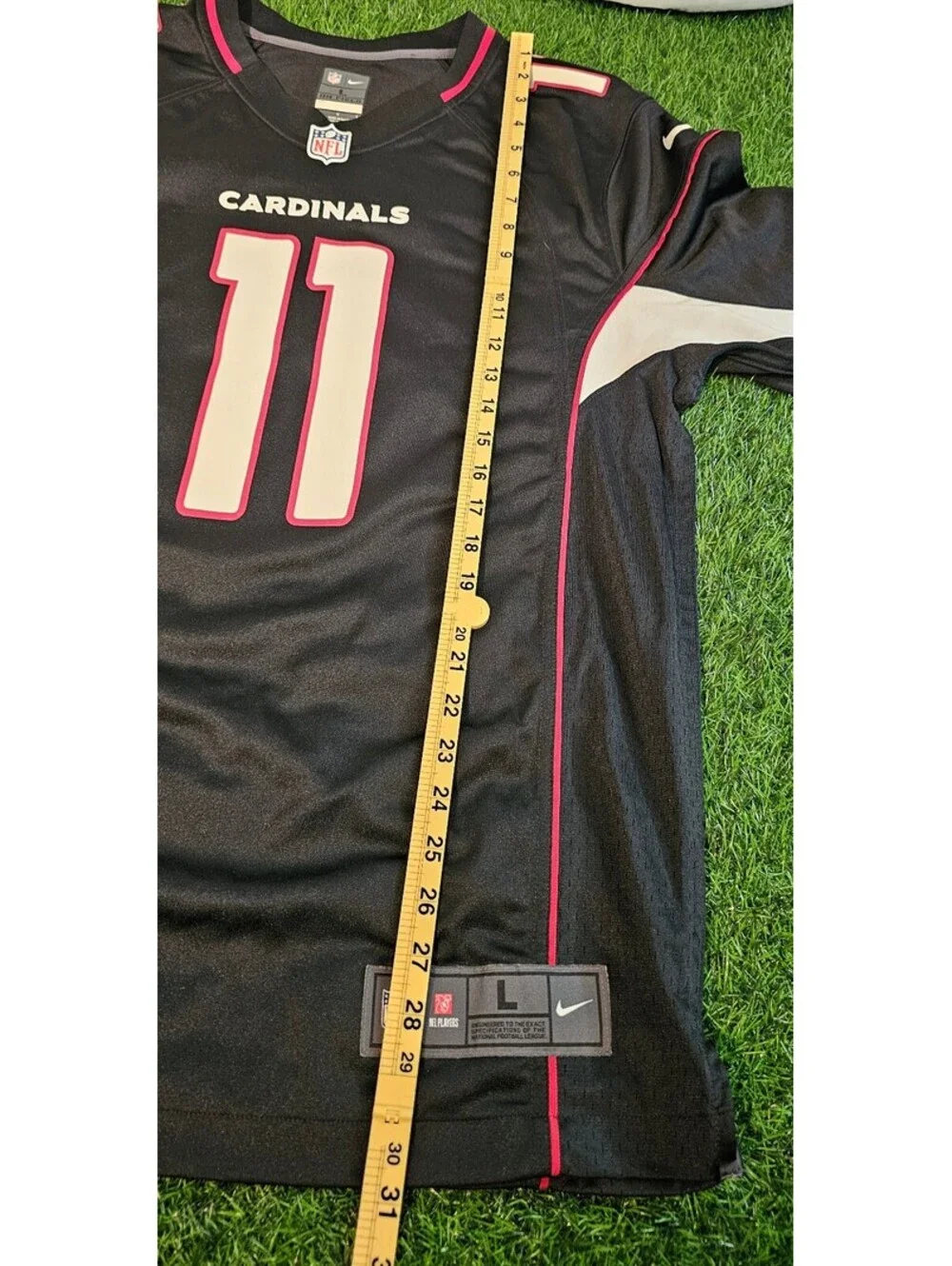 Authentic Arizona Cardinals #11 Fitzgerald Black Football Jersey Large
